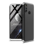 For OPPO Realme C3 360Dgree Full Protection Shockproof PC Phone Back Cover  Silver Black Silver