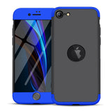 For Iphone SE 2020 360Dgree Full Protection Phone Case Protector Shockproof PC Phone Back Cover Blue black blue