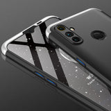 For OPPO Realme C3 360Dgree Full Protection Shockproof PC Phone Back Cover  Silver Black Silver