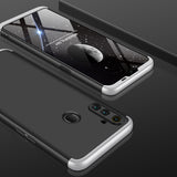 For OPPO Realme C3 360Dgree Full Protection Shockproof PC Phone Back Cover  Silver Black Silver