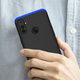 For OPPO Realme C3 360Dgree Full Protection Shockproof PC Phone Back Cover  Blue black blue