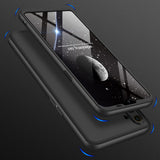 For OPPO Realme C3 360Dgree Full Protection Shockproof PC Phone Back Cover  Silver Black Silver