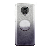 For XIAOMI CC9E/A3/10/10 PRO/K20/K20 pro Phone Case Gradient Color Glitter Powder Phone Cover with Airbag Bracket black