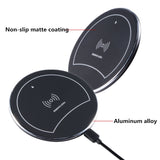 F10 Ultrathin Qi Fast Wireless Charger Pad for iPhone 8 Apple X Samsung Galaxy S7 S7 S8 Plus Phone Base black