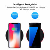 F10 Ultrathin Qi Fast Wireless Charger Pad for iPhone 8 Apple X Samsung Galaxy S7 S7 S8 Plus Phone Base Gold
