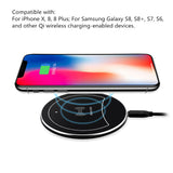 F10 Ultrathin Qi Fast Wireless Charger Pad for iPhone 8 Apple X Samsung Galaxy S7 S7 S8 Plus Phone Base Gold