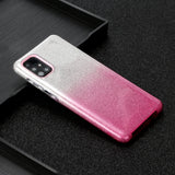 For OPPO Realme 5/Realme 5 Pro/A5 2020/A9 2020/A52/A92 Phone Case Gradient Color Glitter Powder Phone Cover with Airbag Bracket Pink