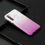 For OPPO Realme 5/Realme 5 Pro/A5 2020/A9 2020/A52/A92 Phone Case Gradient Color Glitter Powder Phone Cover with Airbag Bracket black
