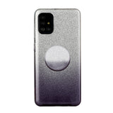 For OPPO Realme 5/Realme 5 Pro/A5 2020/A9 2020/A52/A92 Phone Case Gradient Color Glitter Powder Phone Cover with Airbag Bracket black