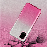 For OPPO Realme 5/Realme 5 Pro/A5 2020/A9 2020/A52/A92 Phone Case Gradient Color Glitter Powder Phone Cover with Airbag Bracket Pink