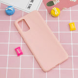 For Samsung A01/ A11/A21/A41/A51/A71/A81/A91 Mobile Phone Case Lovely Candy Color Matte TPU Anti-scratch Non-slip Protective Cover Back Case 6 light pink