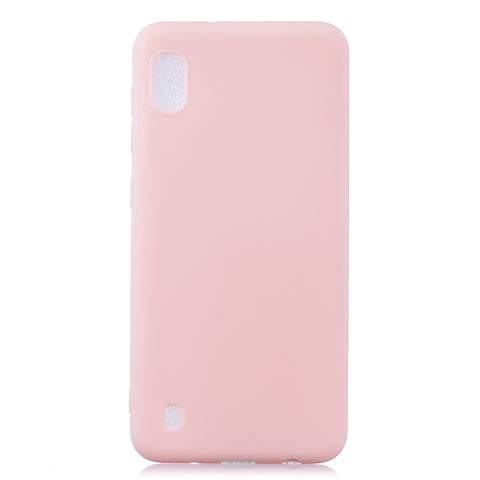 For Samsung A01/ A11/A21/A41/A51/A71/A81/A91 Mobile Phone Case Lovely Candy Color Matte TPU Anti-scratch Non-slip Protective Cover Back Case 6 light pink