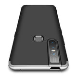 For VIVO S1/V15 Ultra Slim PC Back Cover Non-slip Shockproof 360 Degree Full Protective Case Silver black silver