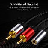 RCA Cable 2RCA Male to 3.5mm Female Audio Aux Cable 3.5mm Jack RCA Cable for MP3 Edifer Phone Home Theater DVD 2RCA Audio Cable
