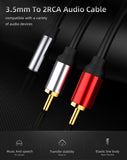 RCA Cable 2RCA Male to 3.5mm Female Audio Aux Cable 3.5mm Jack RCA Cable for MP3 Edifer Phone Home Theater DVD 2RCA Audio Cable