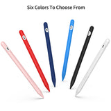 for Apple Pencil 1 Tablet Touch Stylus Pen Protective Cover Portable Soft Silicone Pencil Cap Navy blue
