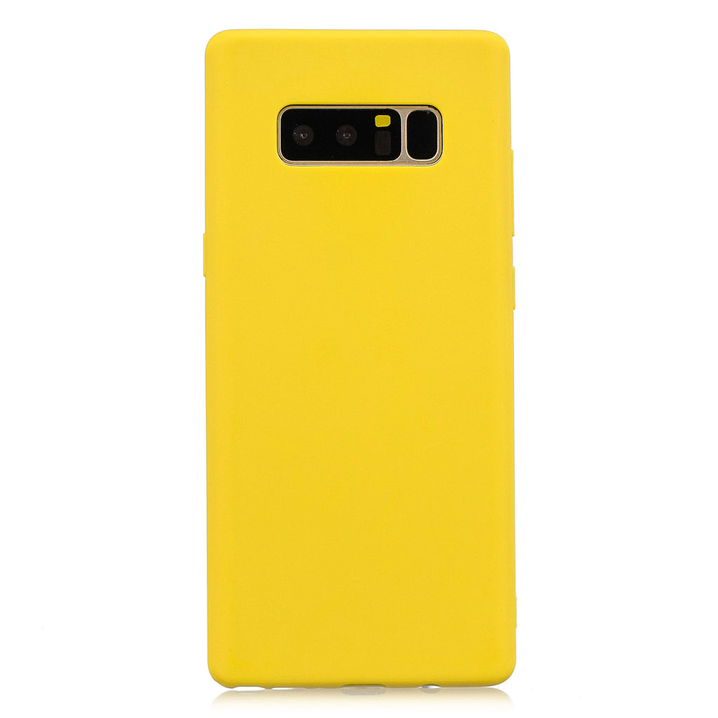 for Samsung NOTE 8 Cute Candy Color Matte TPU Anti-scratch Non-slip Protective Cover Back Case yellow