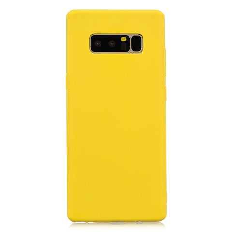 for Samsung NOTE 8 Cute Candy Color Matte TPU Anti-scratch Non-slip Protective Cover Back Case yellow