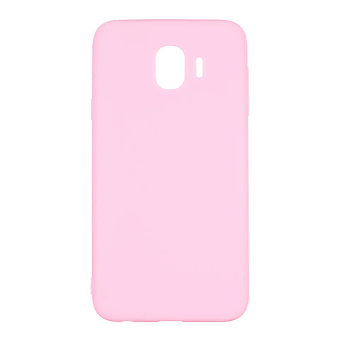 for Samsung J4 Euro Edition Lovely Candy Color Matte TPU Anti-scratch Non-slip Protective Cover Back Case dark pink