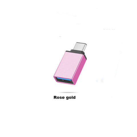 USB-C Type C 3.1 Male to USB 3.0 Type A Female Adapter Sync Data Hub OTG  Rose gold