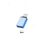 USB-C Type C 3.1 Male to USB 3.0 Type A Female Adapter Sync Data Hub OTG  blue