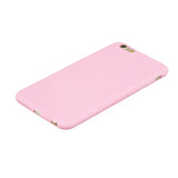 for iPhone 6/6S Lovely Candy Color Matte TPU Anti-scratch Non-slip Protective Cover Back Case dark pink