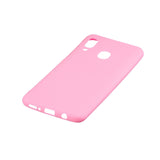 For Samsung A30 Lovely Candy Color Matte TPU Anti-scratch Non-slip Protective Cover Back Case dark pink