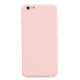 for iPhone 6/6S Lovely Candy Color Matte TPU Anti-scratch Non-slip Protective Cover Back Case Light pink