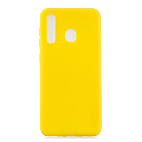 For Samsung A30 Lovely Candy Color Matte TPU Anti-scratch Non-slip Protective Cover Back Case yellow