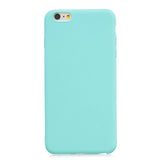 for iPhone 6/6S Lovely Candy Color Matte TPU Anti-scratch Non-slip Protective Cover Back Case Light blue