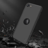 For Iphone SE 2020 360Dgree Full Protection Phone Case Protector Shockproof PC Phone Back Cover black