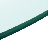 Round Glass Table Top 3" Thick Pencil Polish Edge Tempered by Fab Glass and Mirror