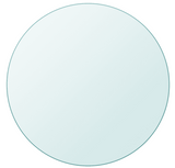 Round Glass Table Top 3" Thick Pencil Polish Edge Tempered by Fab Glass and Mirror