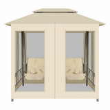Gazebo Convertible Swing Bench Cream White