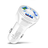 Free shipping 3 Ports USB Car Charger Adapter LED QC 3.0 Fast Charging for IOS Android | USA