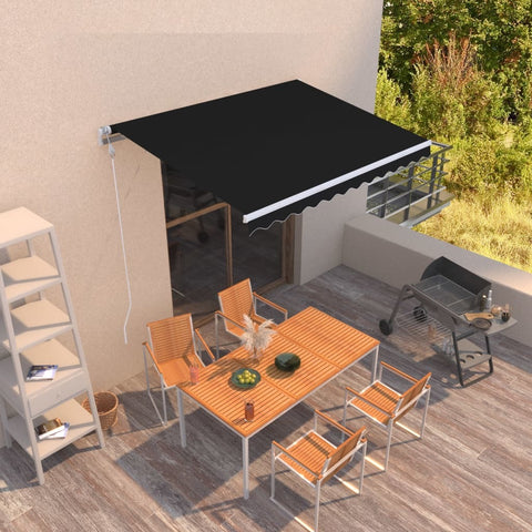 Automatic Retractable Awning 118.1"x98.4" Anthracite