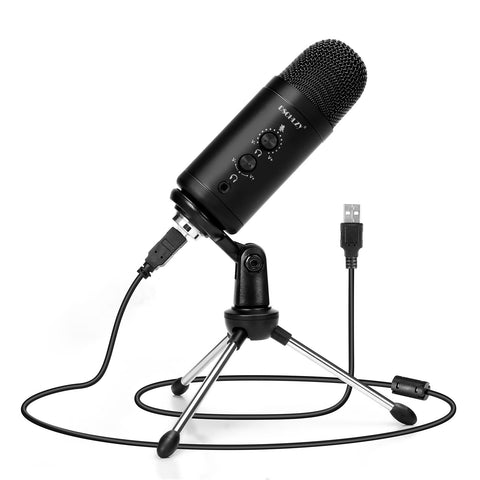 USB Recording Microphone for Computer Podcast: PC Mic Studio Cardioid Kit with Tripod Stand, Great for Gaming, Podcasting, Streaming, YouTube, Voice Over, Skype