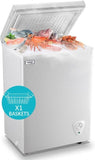 3.5 Cubic Chest Freezer Feet with Removable Storage Basket