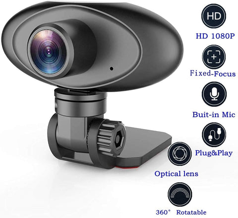 HD 1080P Webcam Noise Reducing Microphone Widescreen Rii RC100 USB Computer Desktop Camera for Video Calling