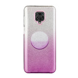 For XIAOMI CC9E/A3/10/10 PRO/K20/K20 pro Phone Case Gradient Color Glitter Powder Phone Cover with Airbag Bracket purple