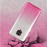 For XIAOMI CC9E/A3/10/10 PRO/K20/K20 pro Phone Case Gradient Color Glitter Powder Phone Cover with Airbag Bracket Pink