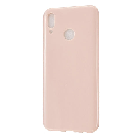 For HUAWEI Y9/Y9 Prime 2019 Cellphone Shell Glossy TPU Case Soft Mobile Phone Cover Full Body Protection Sakura pink