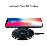 F10 Ultrathin Qi Fast Wireless Charger Pad for iPhone 8 Apple X Samsung Galaxy S7 S7 S8 Plus Phone Base Gold