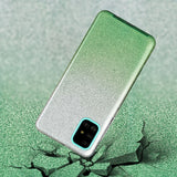 For OPPO Realme 5/Realme 5 Pro/A5 2020/A9 2020/A52/A92 Phone Case Gradient Color Glitter Powder Phone Cover with Airbag Bracket green