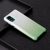 For OPPO Realme 5/Realme 5 Pro/A5 2020/A9 2020/A52/A92 Phone Case Gradient Color Glitter Powder Phone Cover with Airbag Bracket green