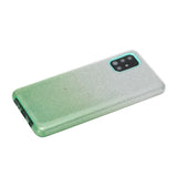 For OPPO Realme 5/Realme 5 Pro/A5 2020/A9 2020/A52/A92 Phone Case Gradient Color Glitter Powder Phone Cover with Airbag Bracket green