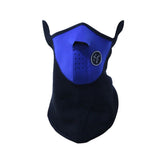 Unisex Motorcycle Half Face Mask Cover Fleece Ski Snow Warm Winter Neck Guard Scarf Warm Protecting Mask black