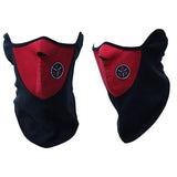 Unisex Motorcycle Half Face Mask Cover Fleece Ski Snow Warm Winter Neck Guard Scarf Warm Protecting Mask black