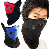 Unisex Motorcycle Half Face Mask Cover Fleece Ski Snow Warm Winter Neck Guard Scarf Warm Protecting Mask black