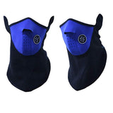 Unisex Motorcycle Half Face Mask Cover Fleece Ski Snow Warm Winter Neck Guard Scarf Warm Protecting Mask black